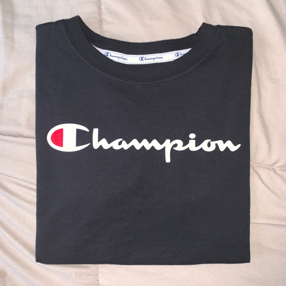 Black Champion Short Sleeved Tee